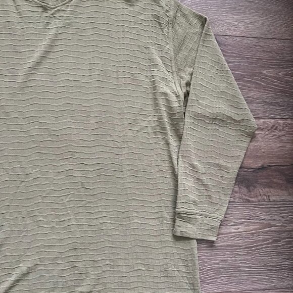 Vintage Barcelino Italy Textured Long Sleeve V-Neck Shirt Size Large - Picture 3 of 11